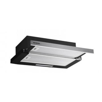Kumtel New Slim Unterbau-Dunstabzugshaube 250 m3/h 60 schwarz mit Edelstahlblende