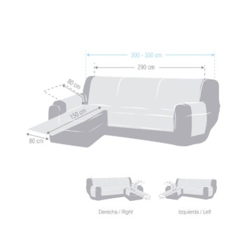 Valeria Sofa Abdeckung rechts Halbinsel beige 290