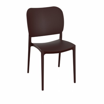 Bronzefarbener Stuhl aus Polypropylen im eleganten Design Orbita
