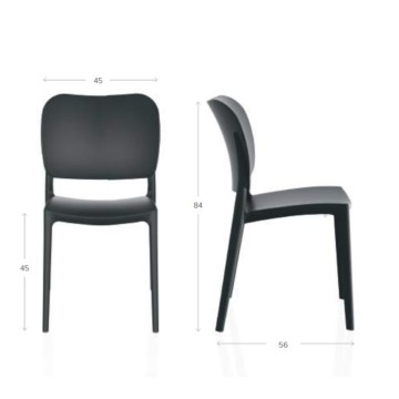 Bronzefarbener Polypropylen-Stuhl im eleganten Design Orbita