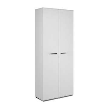 Schuhschrank weiß 2 Türen mit Fächern Lugo02A 74x34x181