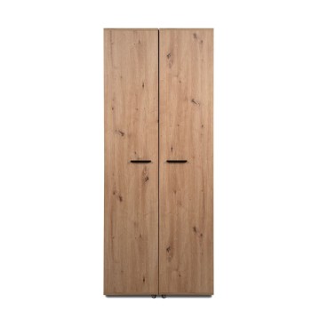 Schuhschrank Eiche 2 Türen mit Fächern Lugo02A 74x34x181