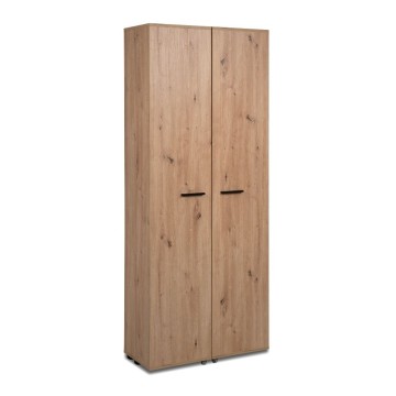 Schuhschrank Eiche 2 Türen mit Fächern Lugo02A 74x34x181