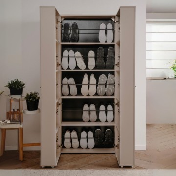 Kaschmir Schuhschrank 2 Türen mit Fächern Lugo02A 74x34x181