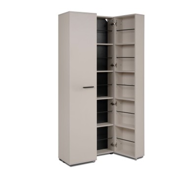 Kaschmir Schuhschrank 2 Türen mit Fächern Lugo02A 74x34x181