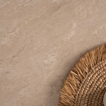 Ausziehbarer rechteckiger Tisch Houston80B sand und weiß 120x80x75H