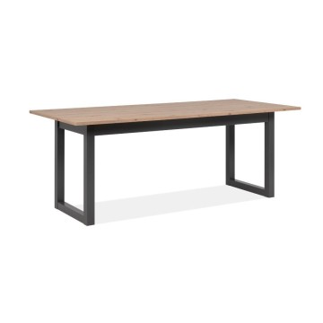 Ausziehtisch 200x90x75H Denver80C Farbe Eiche Anthrazit.