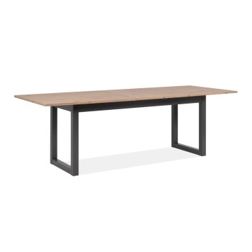 Ausziehtisch 200x90x75H Denver80C Farbe Eiche Anthrazit.