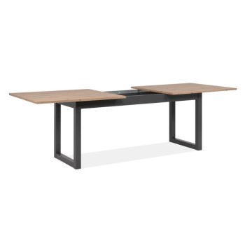 Ausziehtisch 200x90x75H Denver80C Farbe Eiche Anthrazit.