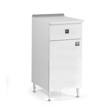 Weißer Schrank mit Schublade und linker Tür 40x50x87H MOUNTED