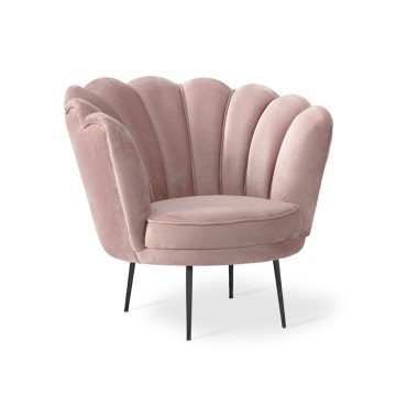 Orel Schalensessel in rosa Stoff
