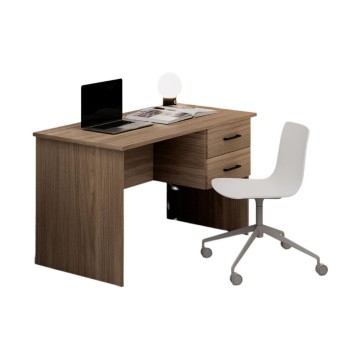 Schreibtisch Tiffany mit zwei Schubladen 119x64x75h Farbe Nussbaum natur
