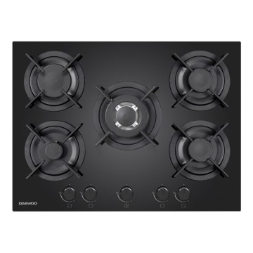 Daewoo H7G51H3IT 70 schwarz Glas 5-Flammen-Gasherd