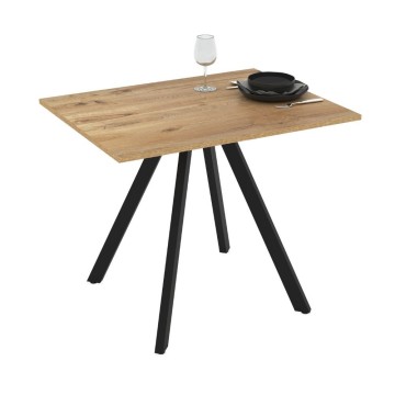 Lucas Rechteckiger Eichenholztisch: Eleganz und Stil 90x70x75H