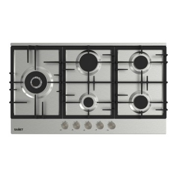 Samet Nettuno 5-Flammen-Gaseinbaukochfeld 90 cm Stahl