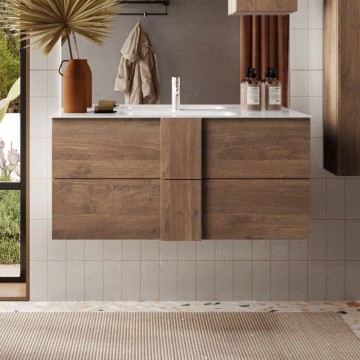 Jupiter100 mercure Eiche wandmontierter Badezimmerschrank 101x47x51H