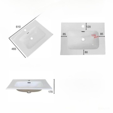 Blauer wandhängender Badezimmerschrank 2 Schubladen Invicta 60x45x48H