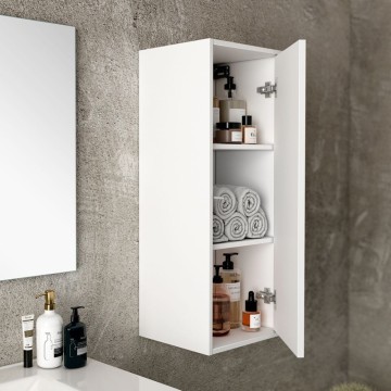 Weißer Bad-Hängeschrank Push 35x30.5x90H