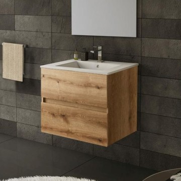 Badezimmerschrank Sevilla Eiche 60x44,6x52H: Eleganz und Zweckmäßigkeit für ein modernes Badezimmer