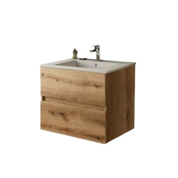 Badezimmerschrank Sevilla Eiche 60x44,6x52H: Eleganz und Zweckmäßigkeit für ein modernes Badezimmer