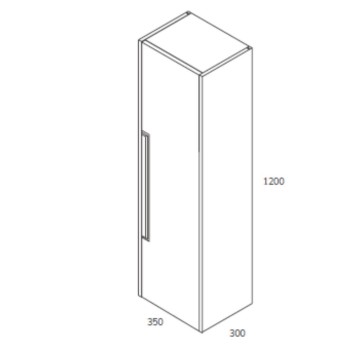 Modulare weiße wandhängende Badezimmersäule 35x30x120H