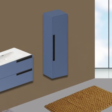 Modulare wandhängende Badezimmersäule in hellblau 35x30x120H