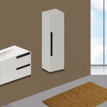 Modulare wandhängende Badezimmersäule in der Farbe Kaschmir 35x30x120H