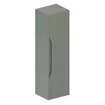 Soho wandhängender Badesockel in mattgrün mit Rippeneffekt 35x30x120H