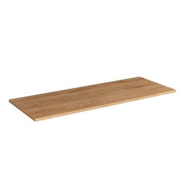 Rechteckiger Waschtisch aus wasserabweisender eichenfarbener Spanplatte 80x46x1,9H