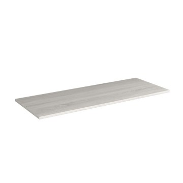 Wasserabweisende rechteckige Waschbeckenplatte aus grauer Eiche in Spanplatte 80x45x1,9H