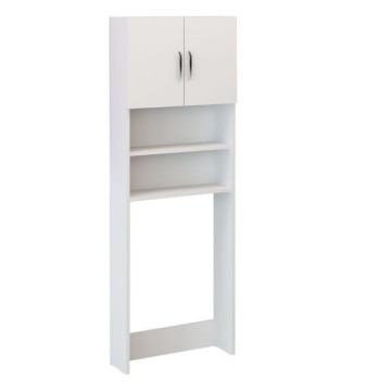 Waschmaschinenschrank 60x180 cm mit Türen und Einlegeböden Farbe weiß