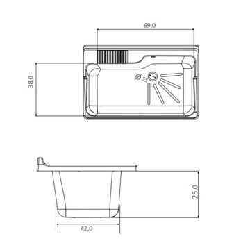 Waschtischunterschrank mit Doppeltür pvc weiß 80x50x85H - Artemio