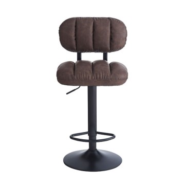 Barhocker Tati aus braunem Kunstleder - Stil und Komfort in einem modernen Design