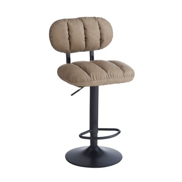 Barhocker Tati aus taupefarbenem Kunstleder - Stil und Komfort in einem modernen Design