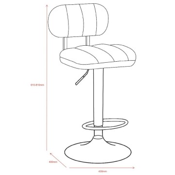 Barhocker Tati aus taupefarbenem Kunstleder - Stil und Komfort in einem modernen Design