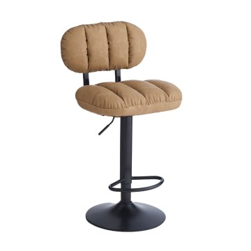 Barhocker Tati aus camelfarbenem Kunstleder - Stil und Komfort in einem modernen Design