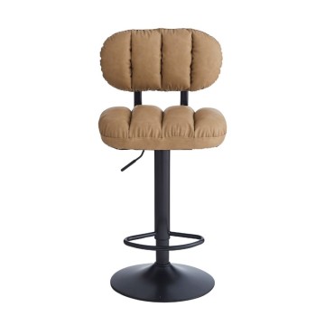 Barhocker Tati aus camelfarbenem Kunstleder - Stil und Komfort in einem modernen Design