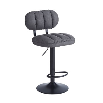 Barhocker Tati aus grauem Kunstleder - Stil und Komfort in einem modernen Design