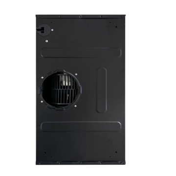 60 cm schwarze Unterbau-Dunstabzugshaube mit Edelstahl-Frontblende | Toscohome