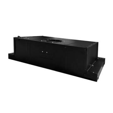 60 cm schwarze Unterbau-Dunstabzugshaube mit Edelstahl-Frontblende | Toscohome