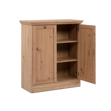 Sideboard 2 Türen Eiche antik Timber01A 80x35x90H Der Charme des natürlichen Holzes in Ihrem Zuhause