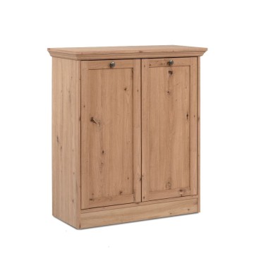 Sideboard 2 Türen Eiche antik Timber01A 80x35x90H Der Charme des natürlichen Holzes in Ihrem Zuhause