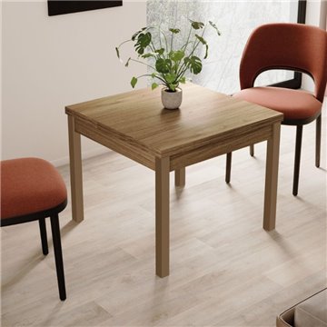 Quadratischer Doppeltisch 90x90 cm aus Nussbaum Natur - Florenz