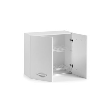 Geschirrablage mit 2 Türen in Nussbaum antik 80x72H cm
