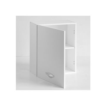 Küchenhängeschrank mit Tür und Regal 60x72H cm Farbe Nussbaum antik