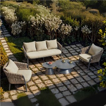 Salottino da esterno Simo beige - Eleganza e comfort per i tuoi spazi outdoor