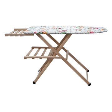 Cheto Holzbügeltisch mit Kesselhalterung - Eleganz, Stabilität und Funktionalität