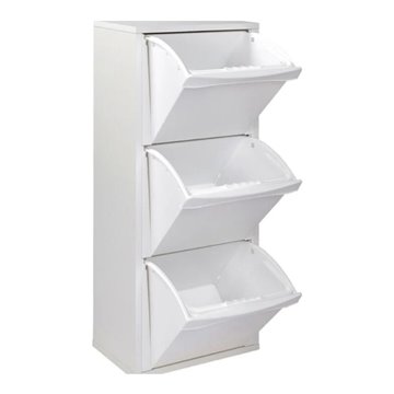 Helena weißer Mülltonnenschrank 40x25x102H - Eleganz und Funktionalität für die getrennte Sammlung