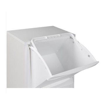 Helena weißer Mülltonnenschrank 40x25x102H - Eleganz und Funktionalität für die getrennte Sammlung