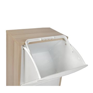 Abfallbehälterschrank Helena Ulme 40x25x102H - Eleganz und Funktionalität für die getrennte Sammlung